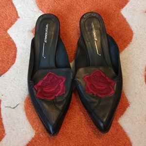 Intentionally Blank Rose Mules
